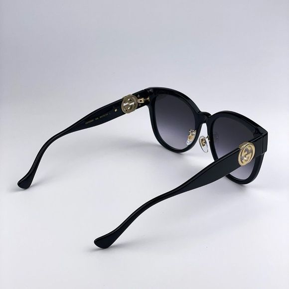 Gucci GG1028SK 006 Sunglasses Black Grey Gradient Square Women main image 11